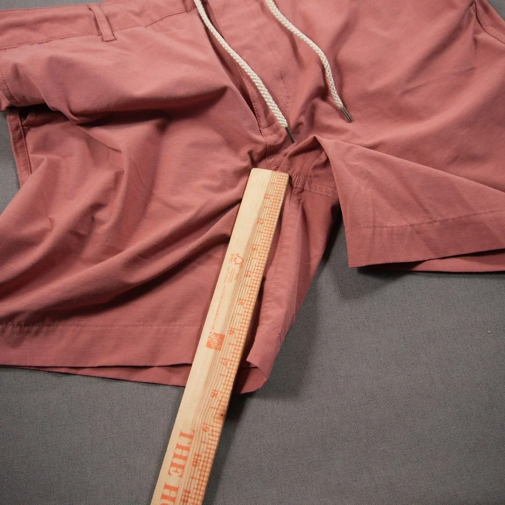Faherty All Day Hybrid Drawstring Men Shorts 32 MBS2334 Swim Pink Beach Coastal